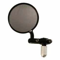 PSR-USA Non-Folding Round Bar End Mirror Black