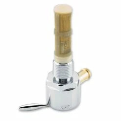 Biker's Choice Chrome Round 3/8" - 18 NPT Thread Petcock Right Side Outlet