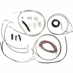 LA Choppers Stainless Complete Cable/Line/Wiring Handlebar Kit For 12″-14″ Bars On Models With ABS