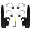 Memphis Shades Black Fats/Slim Windshield Trigger-Lock Complete Mount Kit