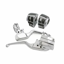 V-Twin Manufacturing Chrome Handlebar Control Kit