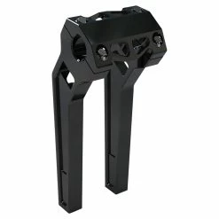 LA Choppers Black 1-1/4" Billet Performance Risers 10" With Pullback