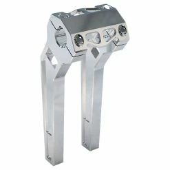 LA Choppers Raw 1-1/4" Billet Performance Risers 10" With Pullback