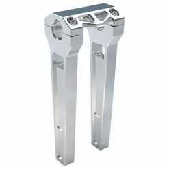 LA Choppers Raw 1-1/4" Billet Performance Risers 10" Straight