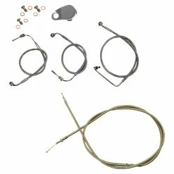 LA Choppers Handlebar Cable And Brake Line Stainless Steel Kit 12"-14" Mini Apes