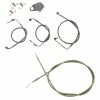 LA Choppers Handlebar Cable And Brake Line Stainless Steel Kit 15"-17" Mini Apes