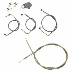 LA Choppers Handlebar Cable And Brake Line Stainless Steel Kit 18"-20" Mini Apes