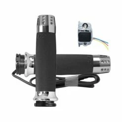 Avon Grips Custom Contour Gatlin Heat Grips Chrome