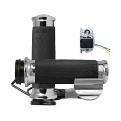 Avon Grips Custom Contour Heated Grips With Thottle Boss Chrome