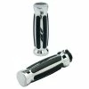 Pro-One Straight Rubber Grips Chrome