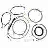 LA Choppers Plug And Play Handlebar Cable Brake Line And Wire Kit 15"-17" Apes Stainless Steel