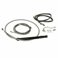 Burly Brand Handlebar Cable Installation Kit Stainless Steel 15"