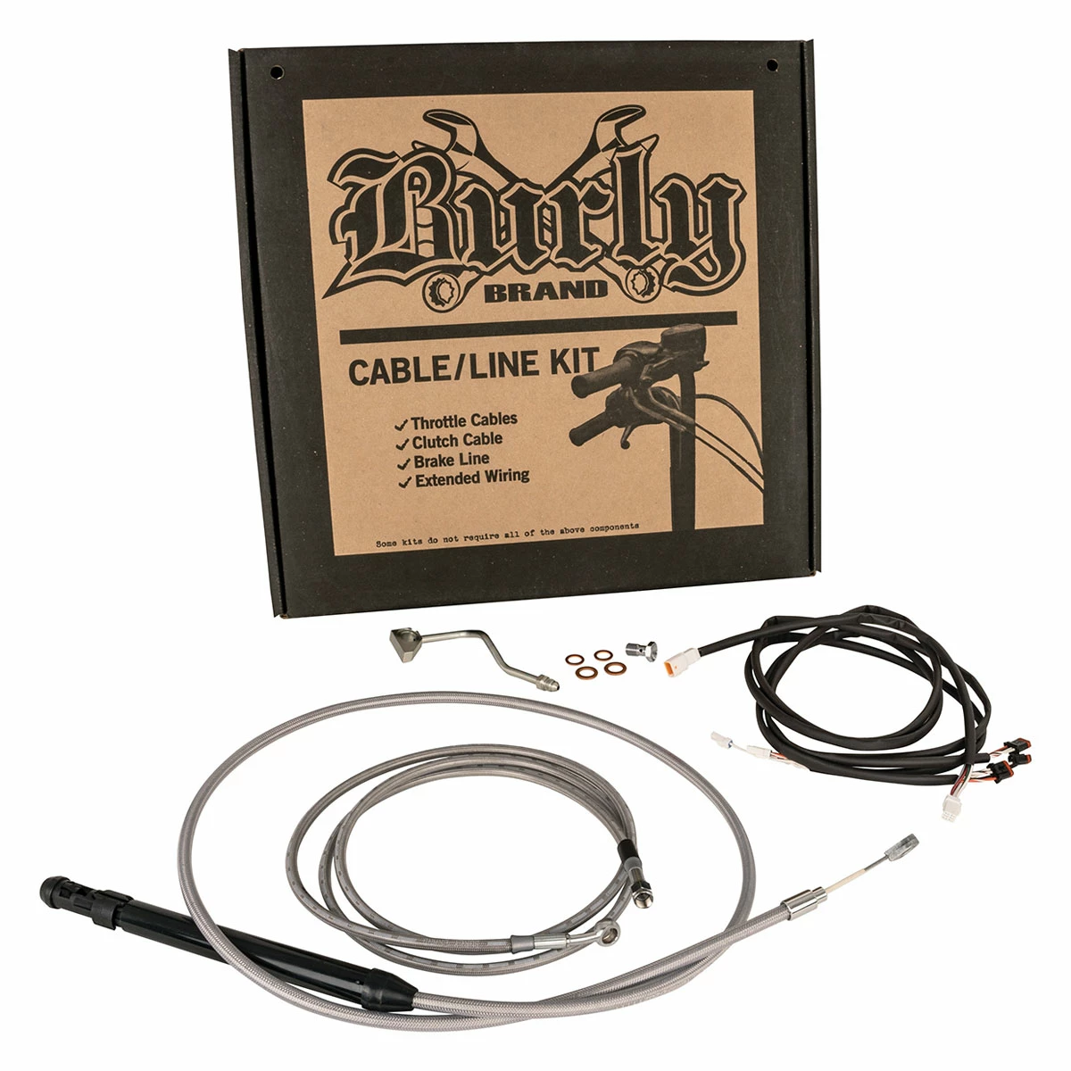 Burly Brand Handlebar Cable Installation Kit Stainless Steel 14" Tall - Image 2
