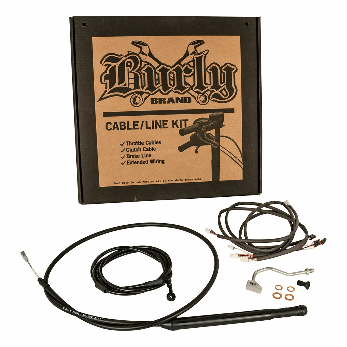 Burly Brand Handlebar Cable Installation Kit Black Vinyl 14" Tall - Image 2