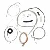 LA Choppers Stainless Complete Cable/Line/Wiring Handlebar Kit For Beach Bars Without ABS