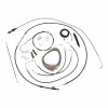 LA Choppers Black Complete Cable/Line/Wiring Handlebar Kit For 15"-17" Bars On Models Without ABS