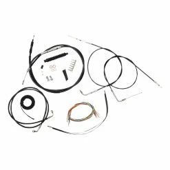LA Choppers Black Complete Cable/Line/Wiring Handlebar Kit For Mini Ape Bars On Models Without ABS