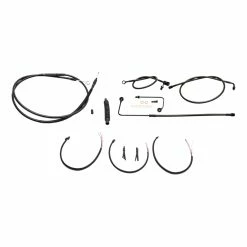 LA Choppers Midnight Complete Cable/Line/Wiring Handlebar Kit For Mini Ape Bars On Models With ABS