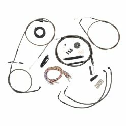 LA Choppers Midnight Complete Cable/Line/Wiring Handlebar Kit For 18"-20" Bars On Models Without ABS