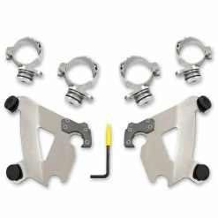 Memphis Shades Cafe Fairing Polished Trigger Lock Mount Kit