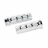 Arlen Ness Chrome Knurled Grips For 1" Handlebar