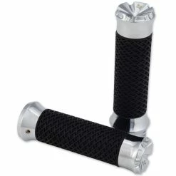 Xtreme Machine Chrome Rubber Xccelerator Grips
