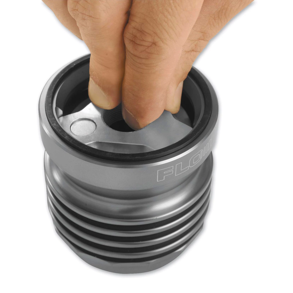 FLO Reusable Spin On Oil Filter Polished - Image 3