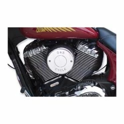 S&S Cycle Chrome Nostalgic Script Air Cleaner Cover