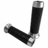 Brass Balls Cycles Leather Diamond Moto Grips Natural/Black