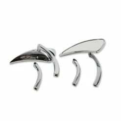 V-Twin Manufacturing Chrome Designer Billet Mirror Set
