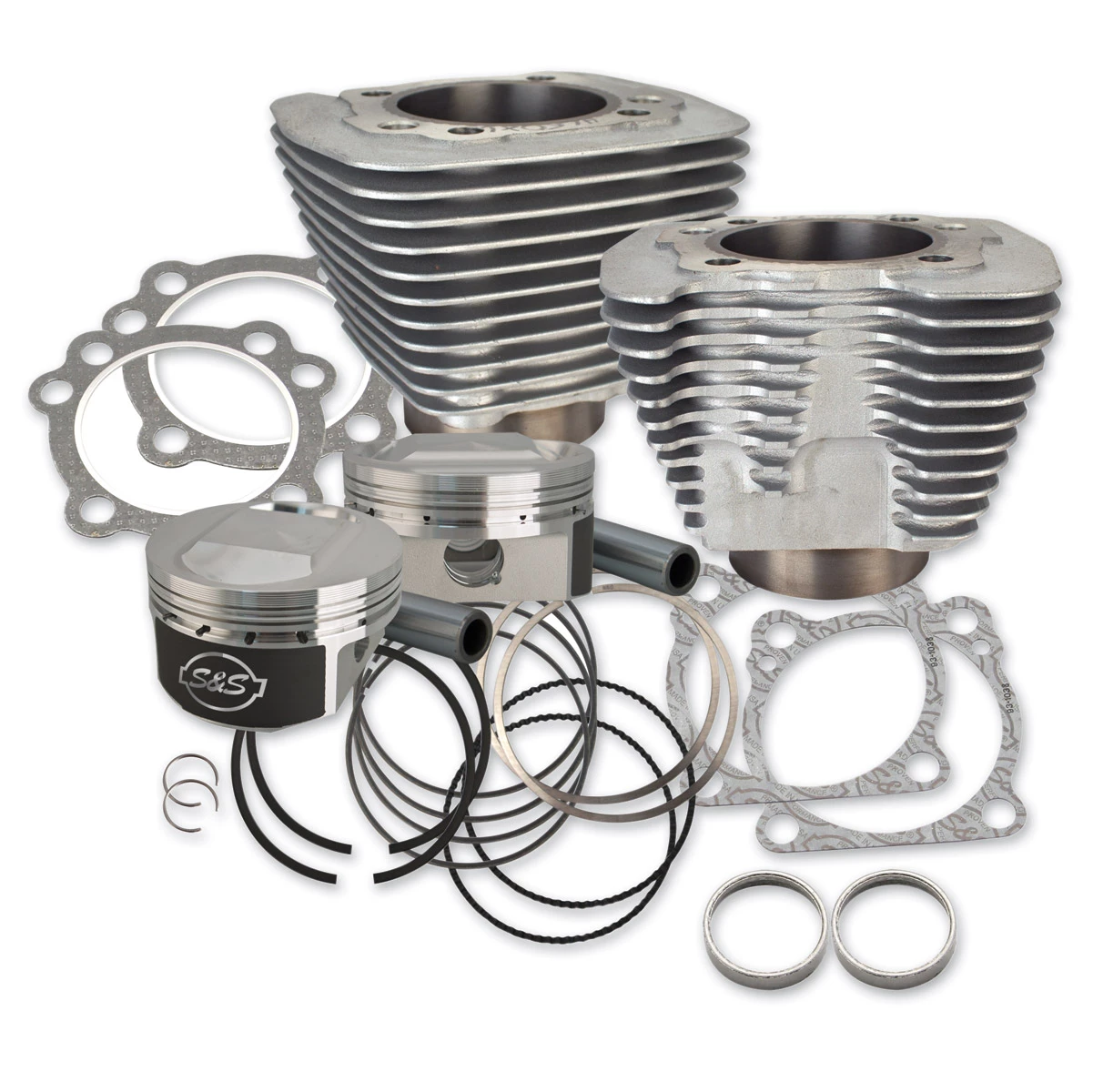 S&S Cycle Silver 1250cc Conversion Kit With Dome Top Pistons