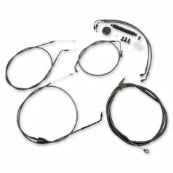 LA Choppers Standard Midnight Cable/Brake Line Kit For 12"-14" Bars On Models Without ABS