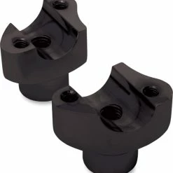 J&P Cycles Black Straight 1.7" Risers