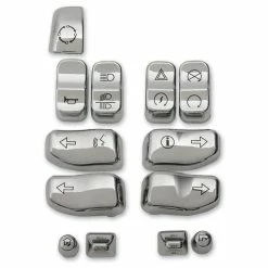 Drag Specialties 12-Piece Chrome Switch Cap Kit