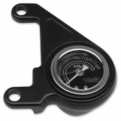 Arlen Ness Black Radius Oil Pressure Gauge Kit