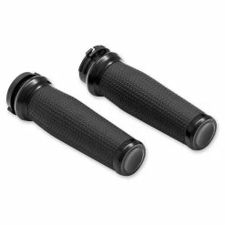 Kuryakyn Thresher Black Grips For Cable Throttle