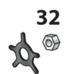 Colony Mechanical Brake Cross Shaft Nut And Lock Kit