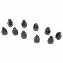 Ciro Black Fluted Spike 1/4" Bolt Caps
