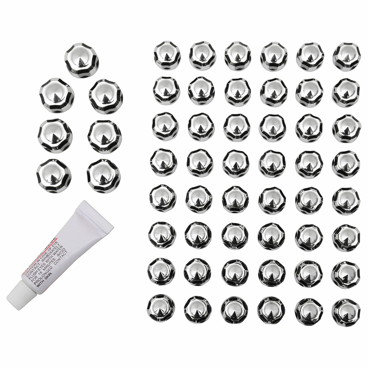 Ciro Chrome/Black Diamond Cut, Low Crown Bolt Cap Engine Kit