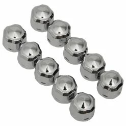 Ciro Chrome Diamond Cut Low, Crown 1/4" Engine Bolt Caps