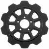 Lyndall Racing Brakes Lyndall Brakes 9 Spoke Crown Cut Black Front Brake Rotor