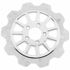 Lyndall Racing Brakes Lyndall Brakes 11 Spoke Crown Cut Chrome Front Brake Rotor