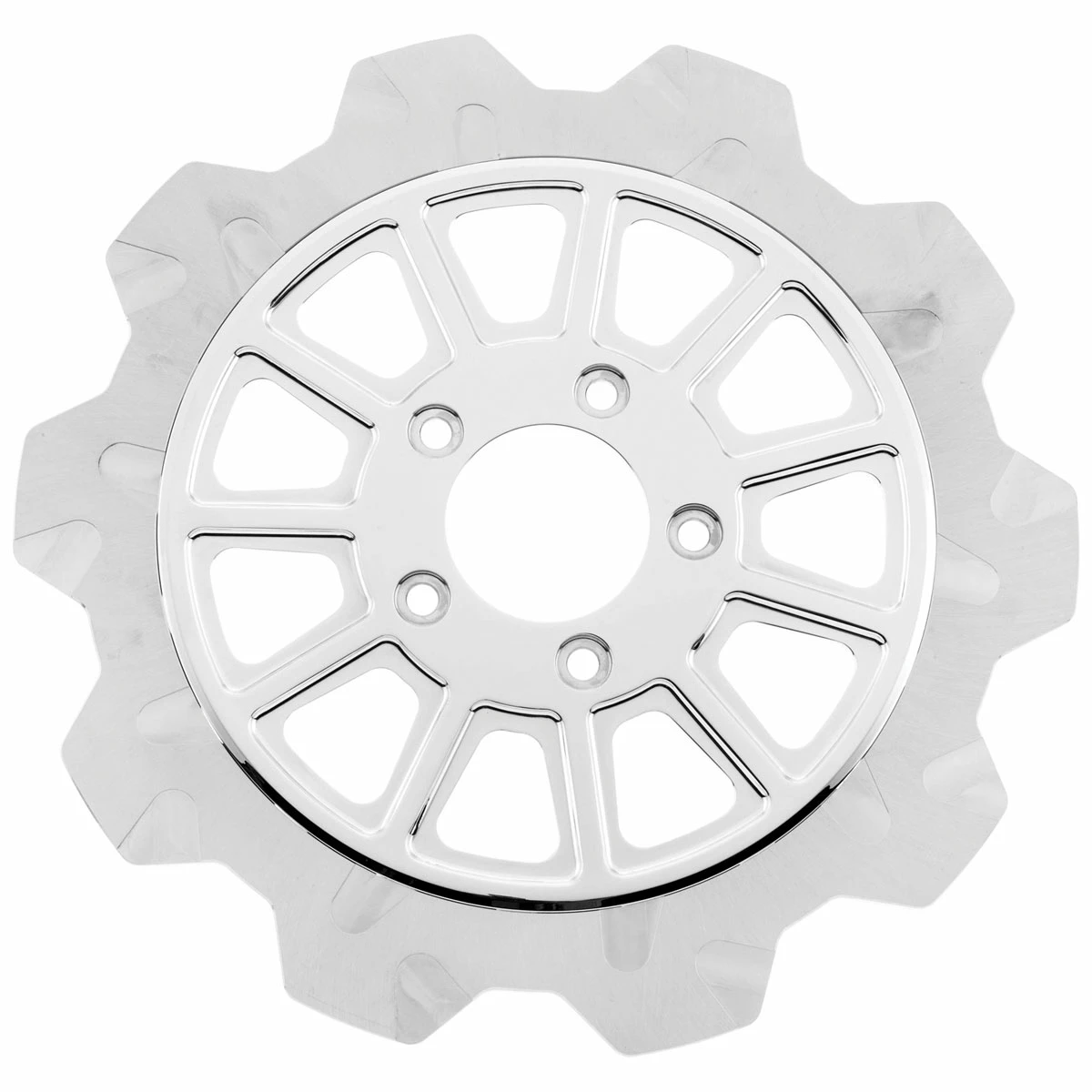 Lyndall Racing Brakes Lyndall Brakes 11 Spoke Crown Cut Chrome Rear Brake Rotor
