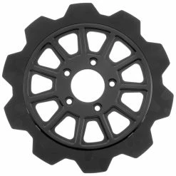 Lyndall Racing Brakes Lyndall Brakes 11 Spoke Crown Cut Black Rear Brake Rotor