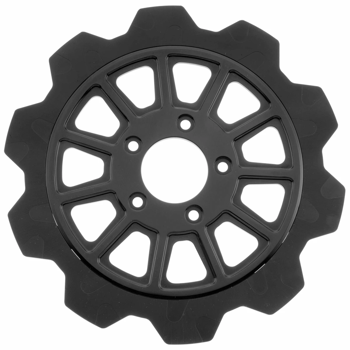 Lyndall Racing Brakes Lyndall Brakes 11 Spoke Crown Cut Black Rear Brake Rotor