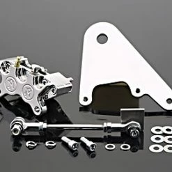 Performance Machine Chrome 4 Piston Rear Brake Caliper For Rigid Kit Custom Applications With 11.5 In Disc