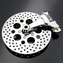 V-Twin Manufacturing Chrome Rear Caliper & Rotor Kit