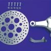 V-Twin Manufacturing 11-1/2" Chrome Rear Brake Caliper & Rotor Kit For Rigid Frames With 1" Axles Left Hand