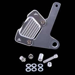 GMA FLH 10 Front FLH Brake Caliper And Bracket Brake Kit Classic Clear Annodized
