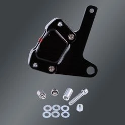 GMA FLH 10 Front FLH Brake Caliper And Bracket Front Brake Kit Smooth Black